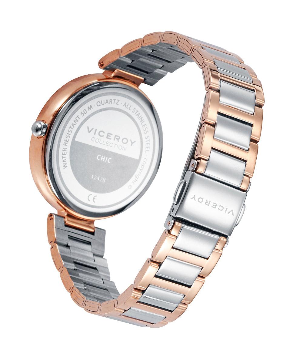 Viceroy Reloj De Mujer Chic Con Caja Y Brazalete De Acero Bicolor