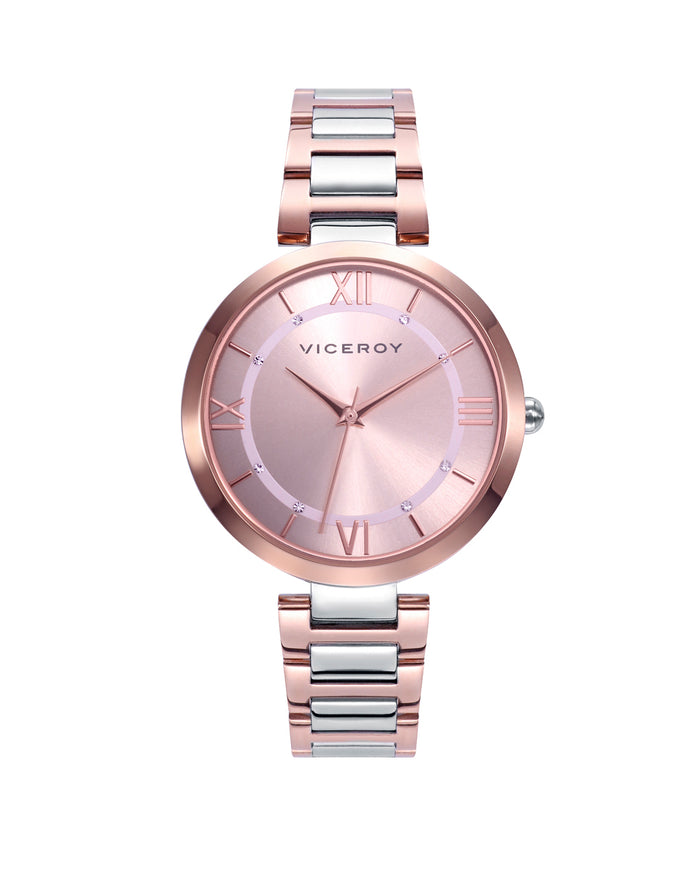 viceroy Reloj de mujer Chic con caja y brazalete de acero bicolor