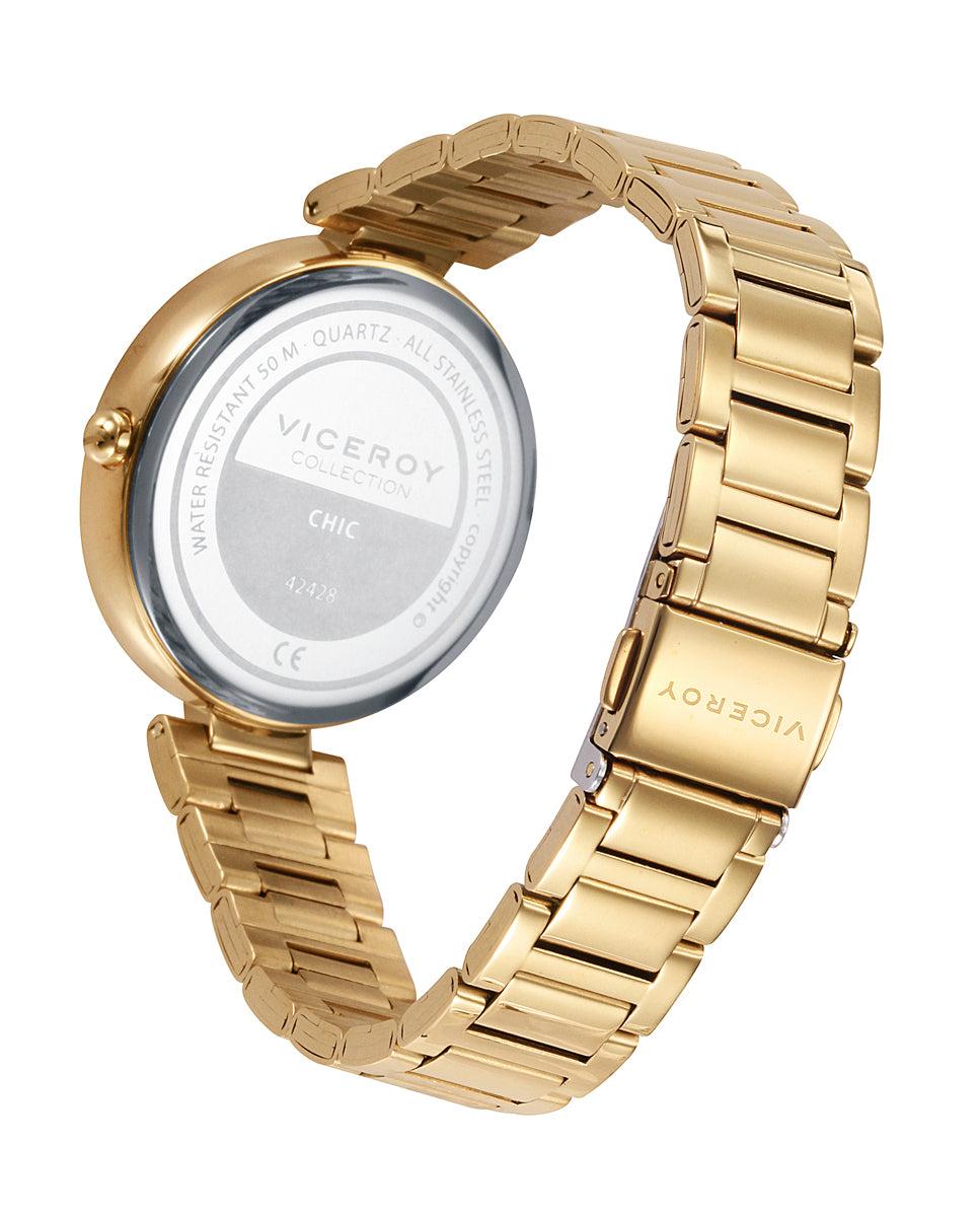 Viceroy Reloj De Mujer Chic Con Caja Y Brazalete De Acero Dorado