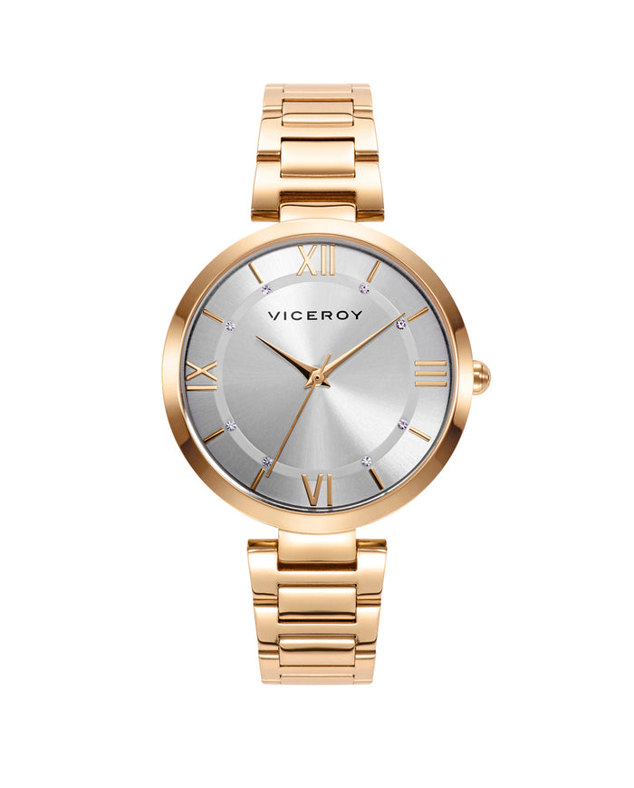 viceroy Reloj de mujer Chic con caja y brazalete de acero dorado