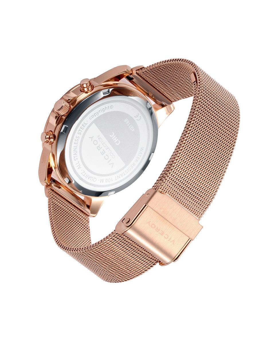Viceroy Reloj De Mujer Chic Con Caja Y Brazalete De Acero En Ip Rosa