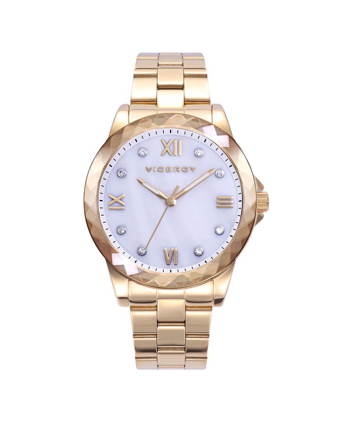 viceroy Reloj de mujer Chic con caja y brazalete de acero dorado