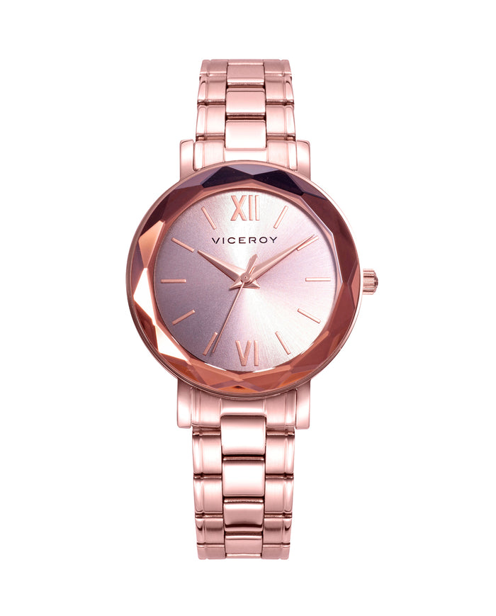 viceroy Reloj de mujer Chic con caja y brazalete de acero rosa
