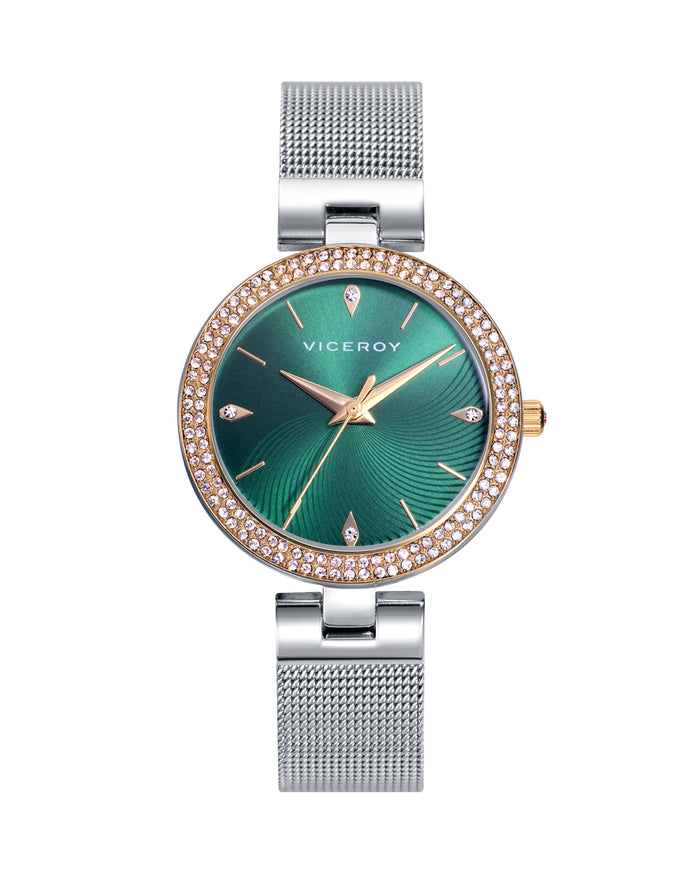 viceroy Reloj de mujer Chic con caja y malla milanesa de acero