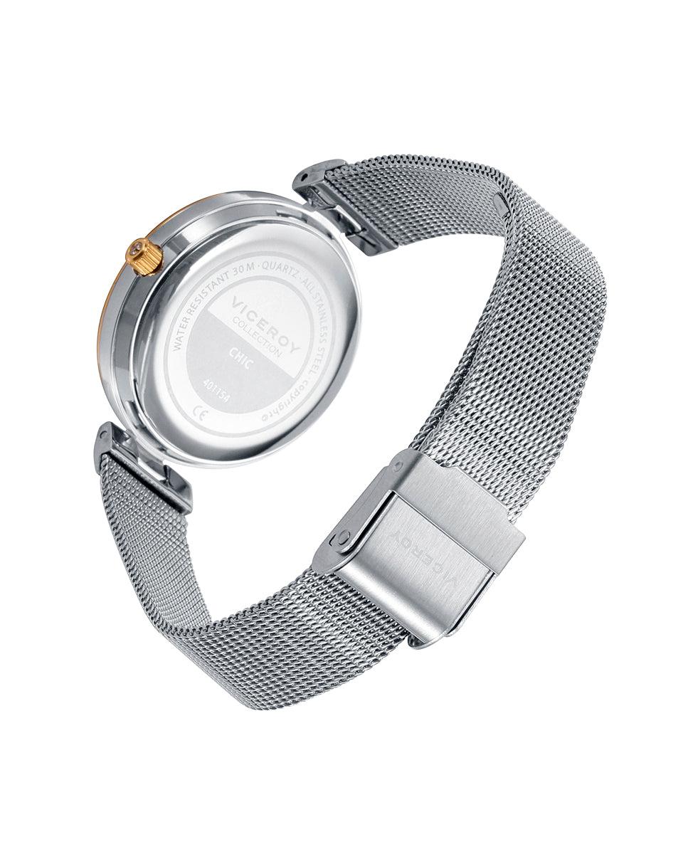 Viceroy Reloj De Mujer Chic Con Caja Y Malla Milanesa De Acero