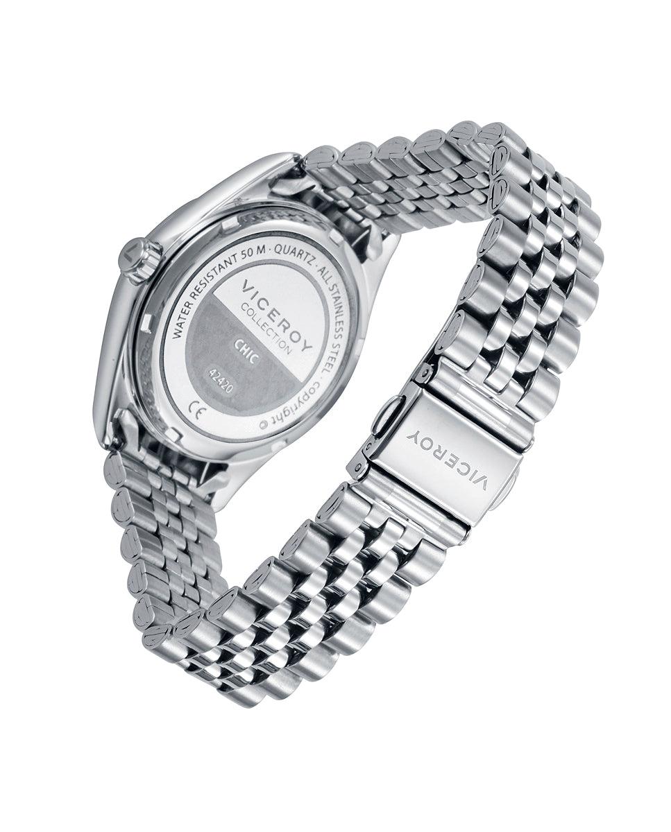 Viceroy Reloj De Mujer Chic De Acero Con Esfera Azul