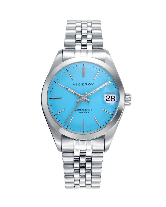 viceroy Reloj de mujer Chic de acero con esfera azul