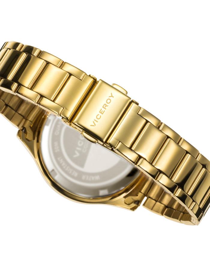 Viceroy Reloj De Mujer Chic Multifunción De Acero Con IP Dorado