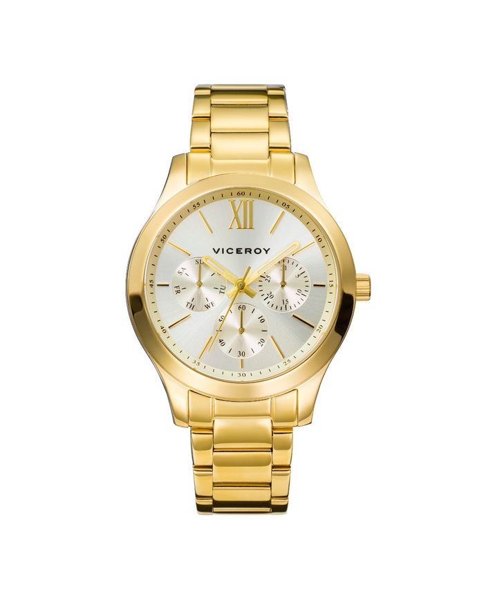 Viceroy Reloj De Mujer Chic Multifunción De Acero Con IP Dorado