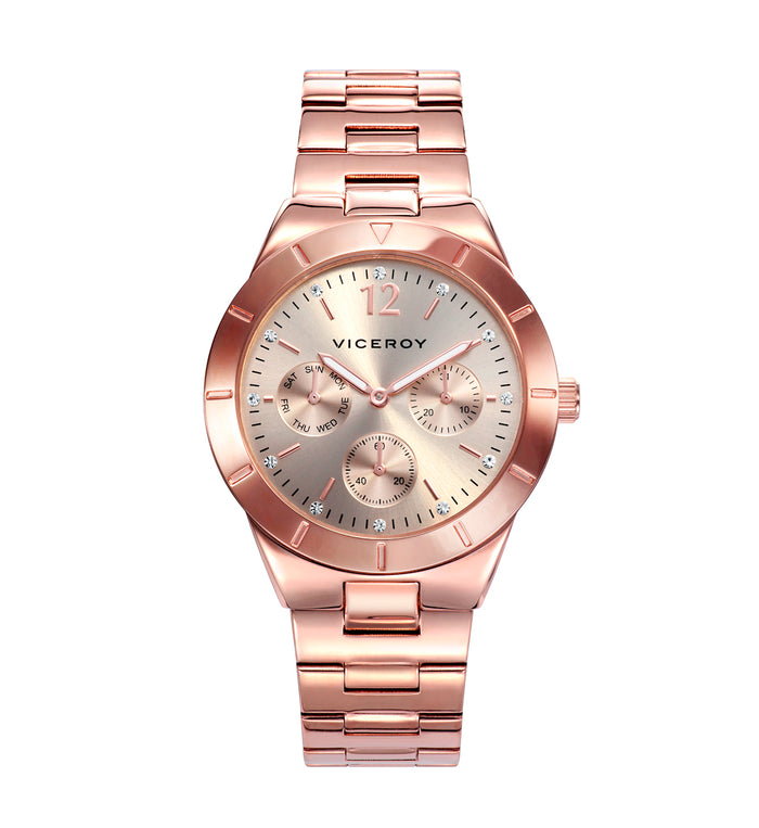 Viceroy Reloj De Mujer Chic Multifunción De Acero Con IP Rosa