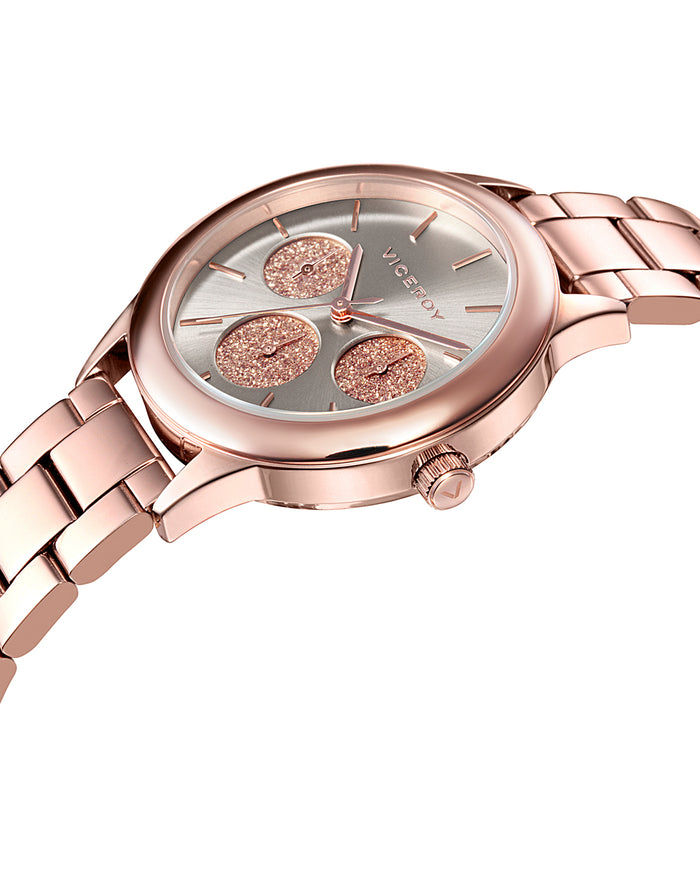 Viceroy Reloj De Mujer Chic Multifunción De Acero Con IP Rosa
