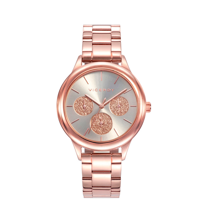 Viceroy Reloj De Mujer Chic Multifunción De Acero Con IP Rosa