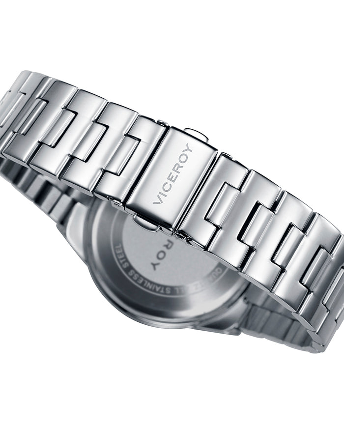 Viceroy Reloj De Mujer Chic Multifunción De Acero Y Esfera Azul