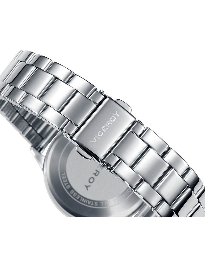 Viceroy Reloj De Mujer Chic Multifunción De Acero Y Esfera Plateada