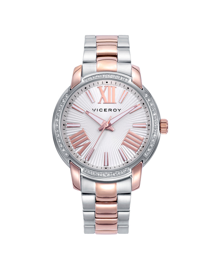 viceroy Reloj de mujer colección CHIC multifunción de acero bicolor