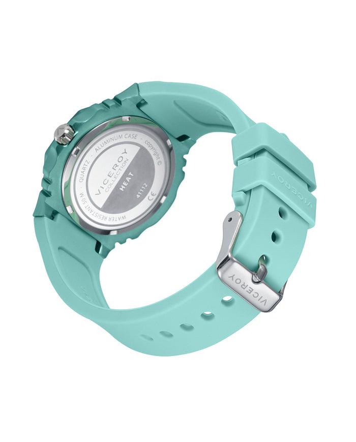 Viceroy Reloj De Mujer Con Caja De Aluminio Y Correa De Silicona Con Verde