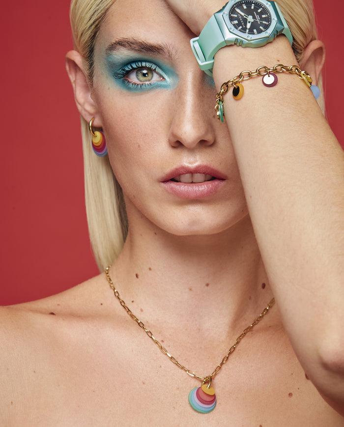 Viceroy Reloj De Mujer Con Caja De Aluminio Y Correa De Silicona Con Verde