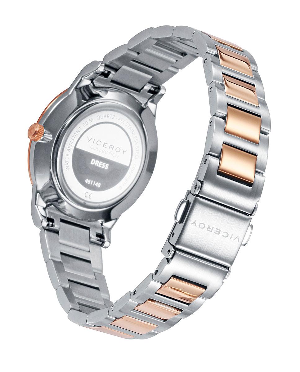 Viceroy Reloj De Mujer Dress Con Caja Y Brazalete De Acero Bicolor