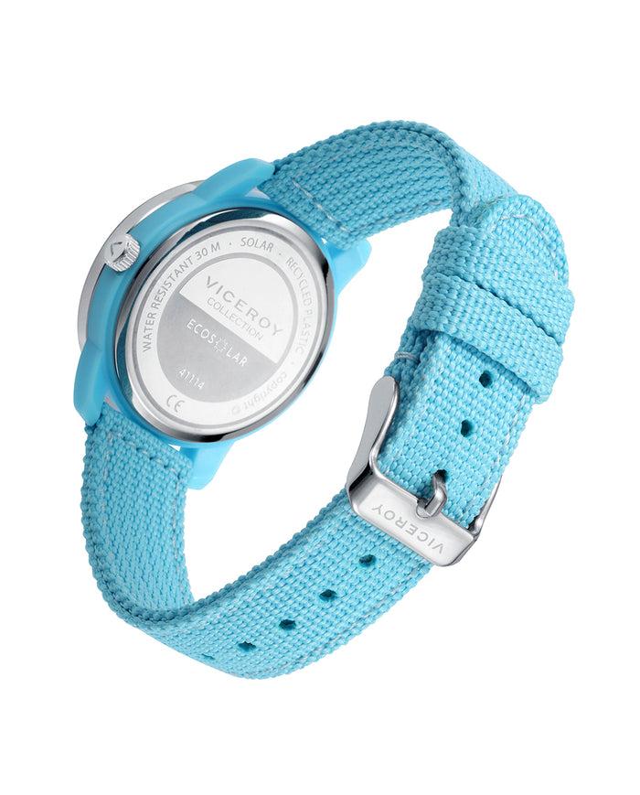 Viceroy Reloj De Mujer Ecosolar Con Caja De Plástico Reciclado Y Correa Azul De Nylon