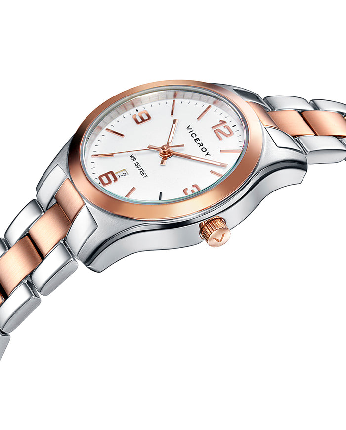 Viceroy Reloj De Mujer Grand 3 Agujas De Acero Con IP Rosa