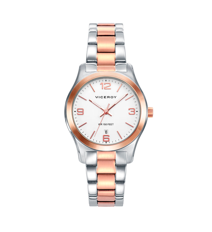 Viceroy Reloj De Mujer Grand 3 Agujas De Acero Con IP Rosa