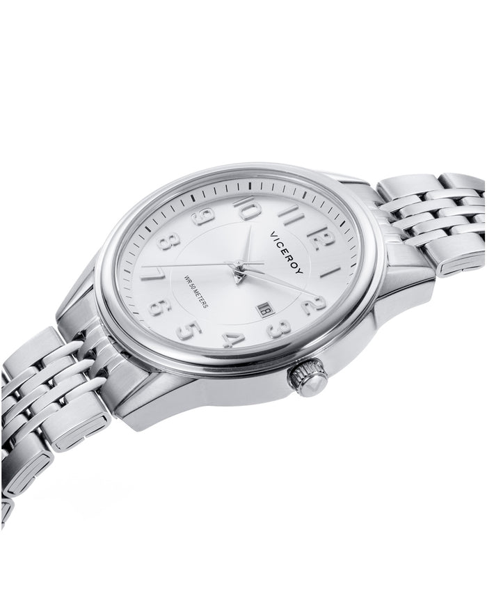 Viceroy Reloj De Mujer Grand 3 Agujas De Acero Y Esfera Blanca