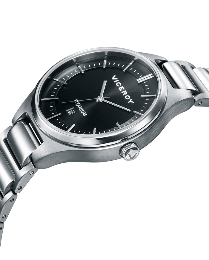 Viceroy Reloj De Mujer Grand 3 Agujas De Titanio Y Esfera Negra