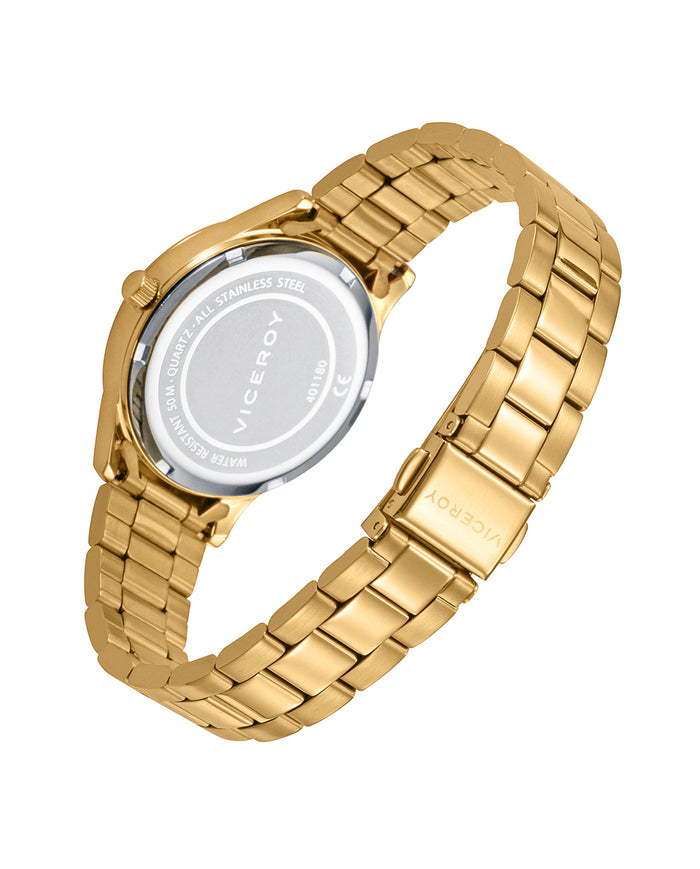 Viceroy Reloj De Mujer Grand Con Caja Y Brazalete De Acero Ip Dorado