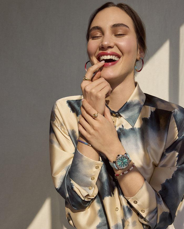 Viceroy Reloj De Mujer Heat Con Caja De Acero Y Correa De Nylon Azul