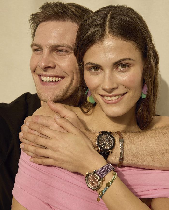 Viceroy Reloj De Mujer Heat Con Caja De Acero Y Correa De Nylon Morado