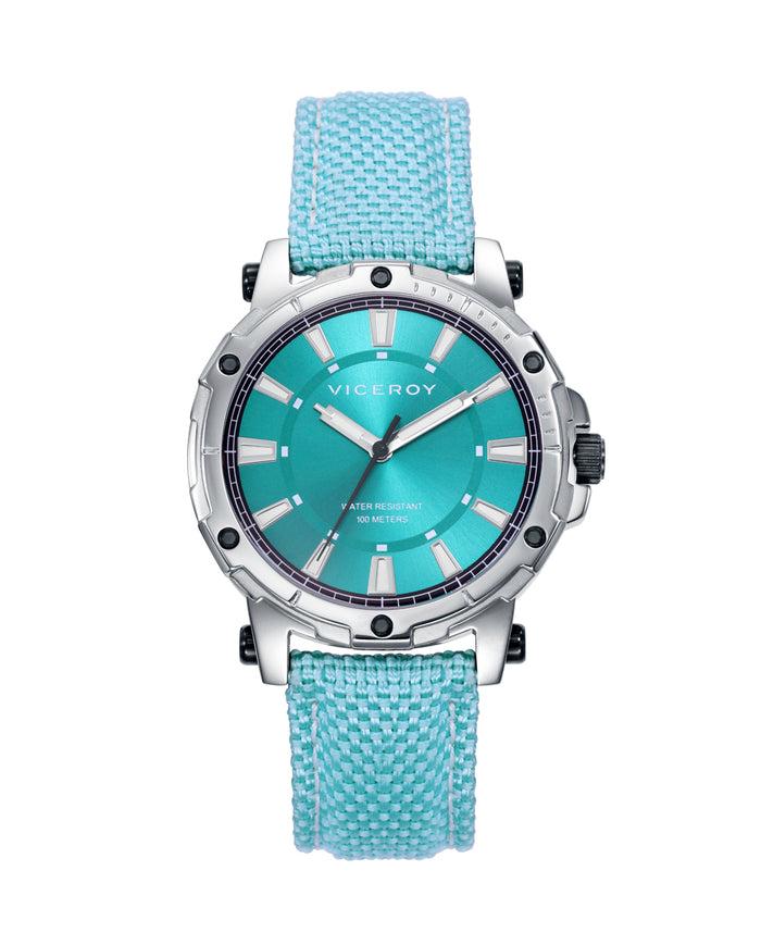 viceroy Reloj de mujer Heat con caja de acero y correa de Nylon azul