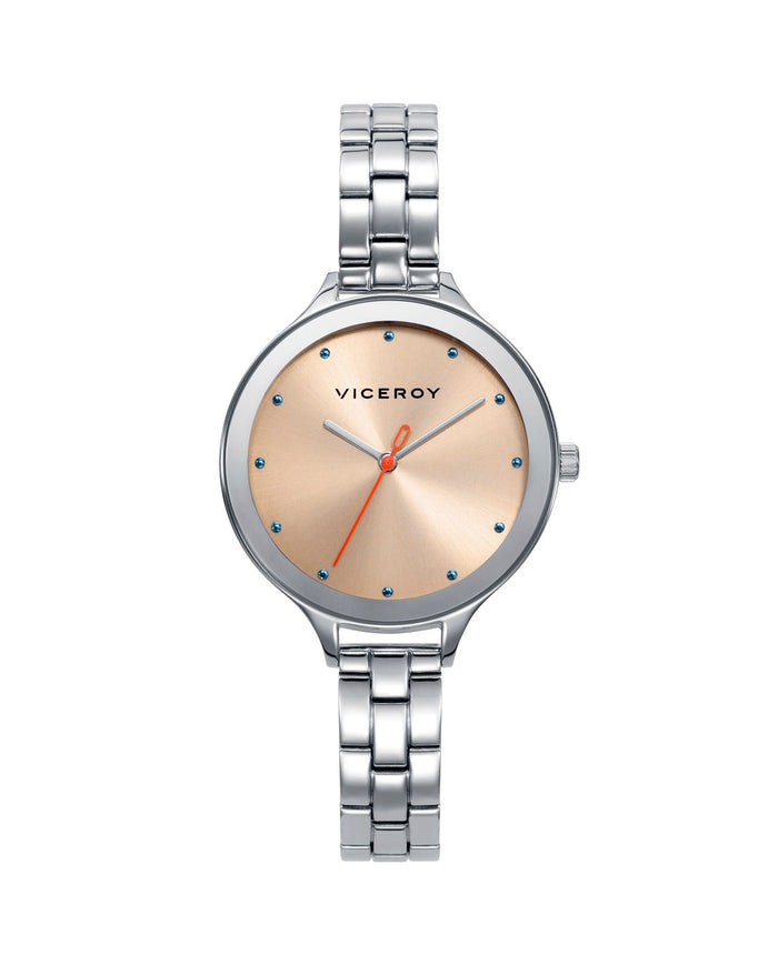 Viceroy Reloj De Mujer Kiss 3 Agujas De Acero Y Esfera Rosa