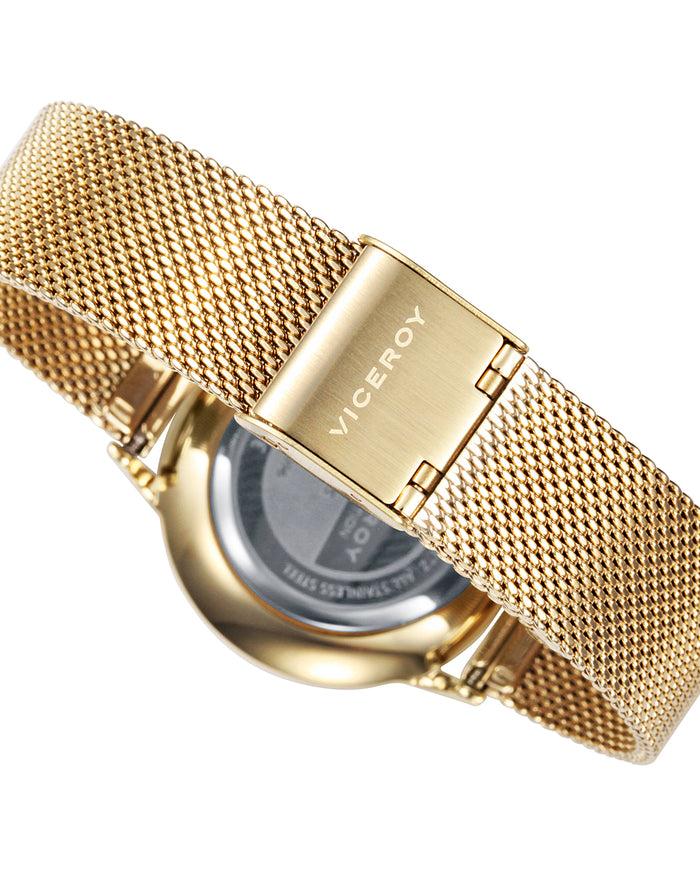 Viceroy Reloj De Mujer Kiss De Acero IP Dorado Y Malla Milanesa