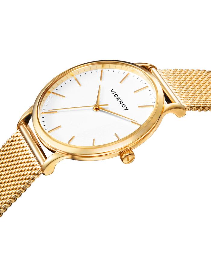 Viceroy Reloj De Mujer Kiss De Acero IP Dorado Y Malla Milanesa