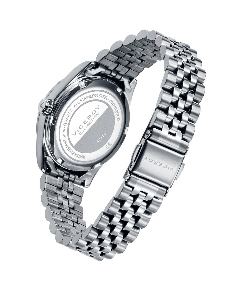 Viceroy Reloj De Mujer Viceroy Chic De Acero Con Calendario Y Correa Plateada