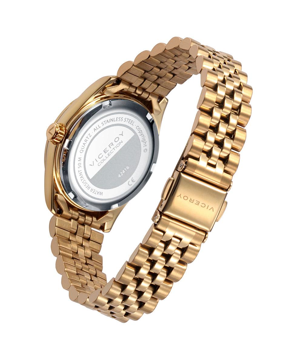 Viceroy Reloj De Mujer Viceroy Chic De Acero Con Calendario Y Correa En Ip Dorado