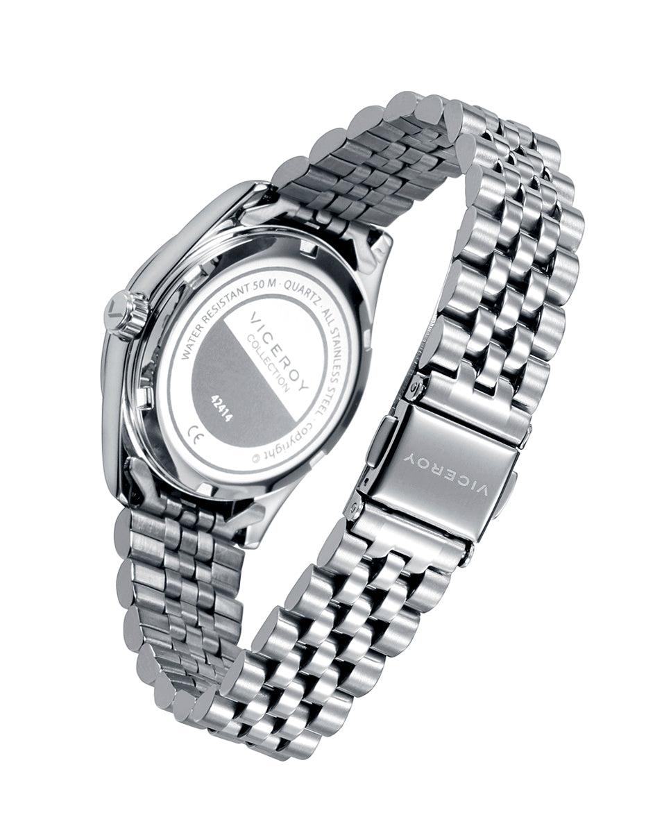 Viceroy Reloj De Mujer Viceroy Chic De Acero Con Calendario Y Correa Plateada