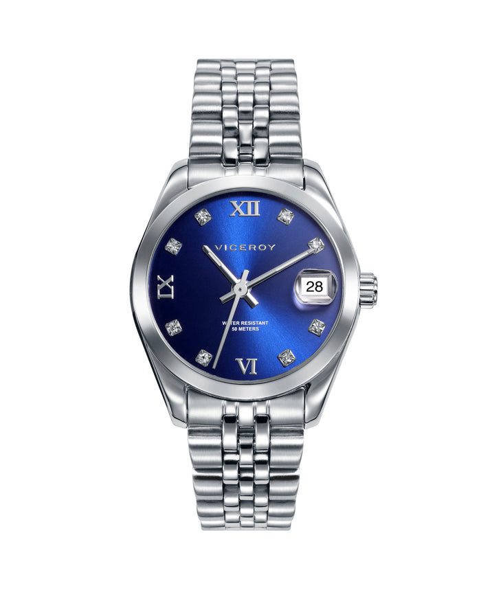 viceroy Reloj de mujer Viceroy Chic de acero con calendario y correa plateada