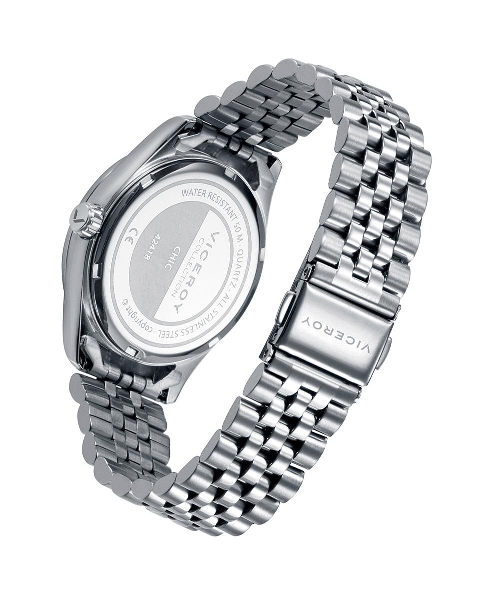 Viceroy Reloj De Mujer Viceroy Chic De Acero Multifunción Con Correa Plateada
