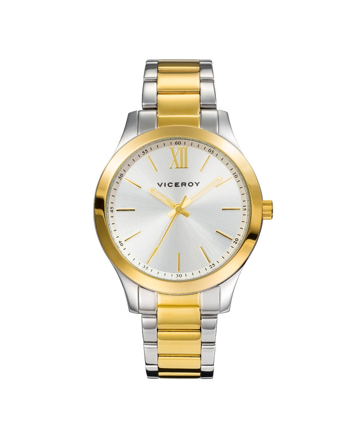 Viceroy Reloj De Mujer Viceroy Chic Tres Agujas De Acero Bitono Con IP Dorado Y Brazalete