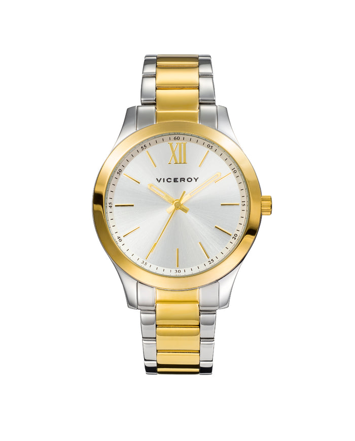 viceroy Reloj de Mujer Viceroy Chic tres agujas de acero bitono con IP dorado y brazalete