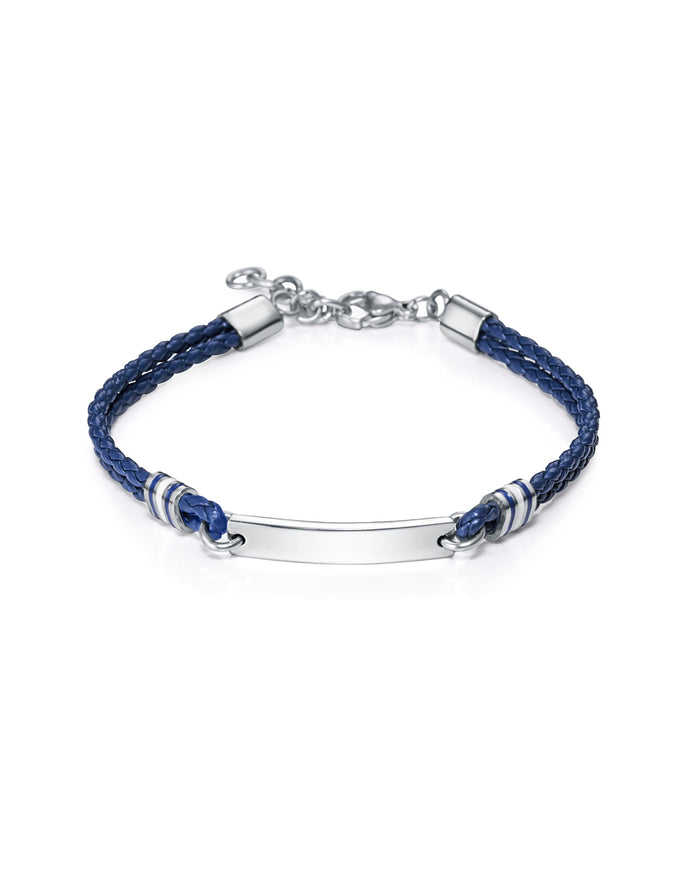 Viceroy Reloj De Niño Con Caja De Acero Y Bisel Con Indicadores Horarios. Pulsera De Piel Trenzada Azul Con Placa De Acero Y Detalles En Esmalte De Regalo