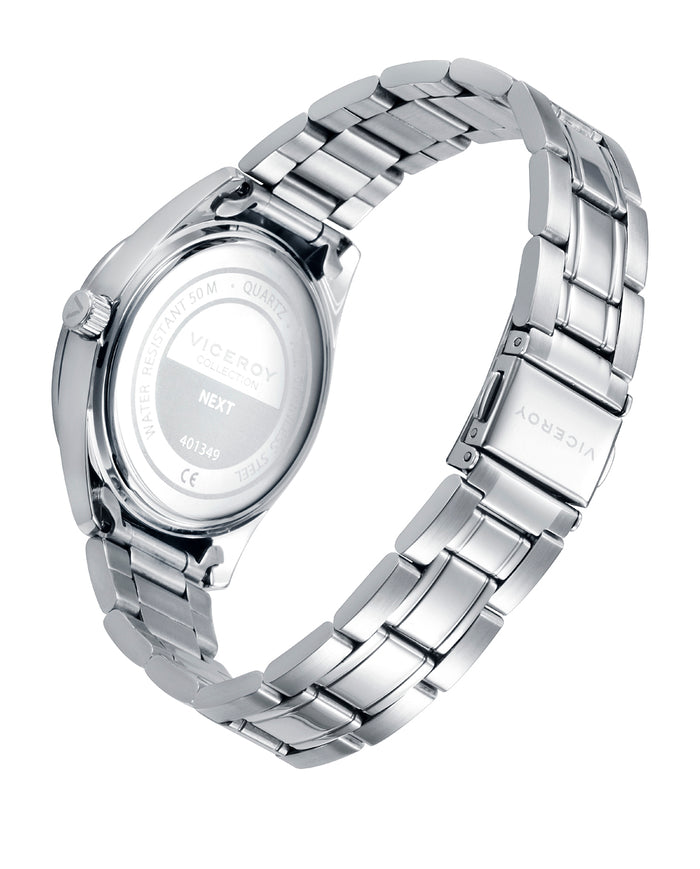 Viceroy Reloj De Niño Con Caja De Acero Y Esfera Azul. Pulsera De Piel Trenzada Azul Con Placa De Acero Y Detalles En Esmalte De Regalo