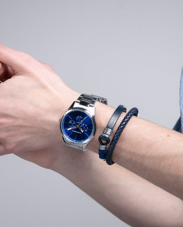 Viceroy Reloj En Acero Con Esfera Azul Con Cronógrafo