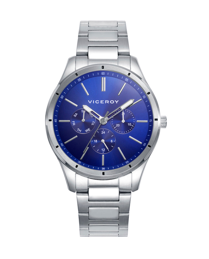 viceroy Reloj en acero con esfera azul con cronógrafo