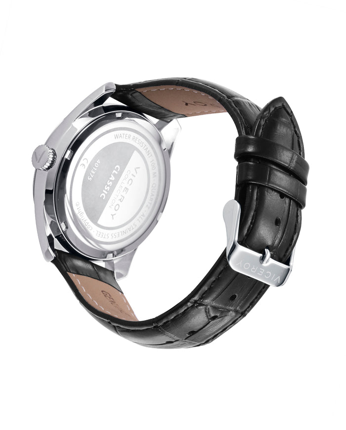 Viceroy Reloj Para Hombre Con Esfera Verde Y Correa De Piel Negra