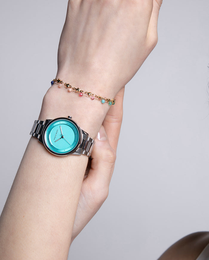 Viceroy Reloj Para Mujer En Acero Con Esfera Turquesa