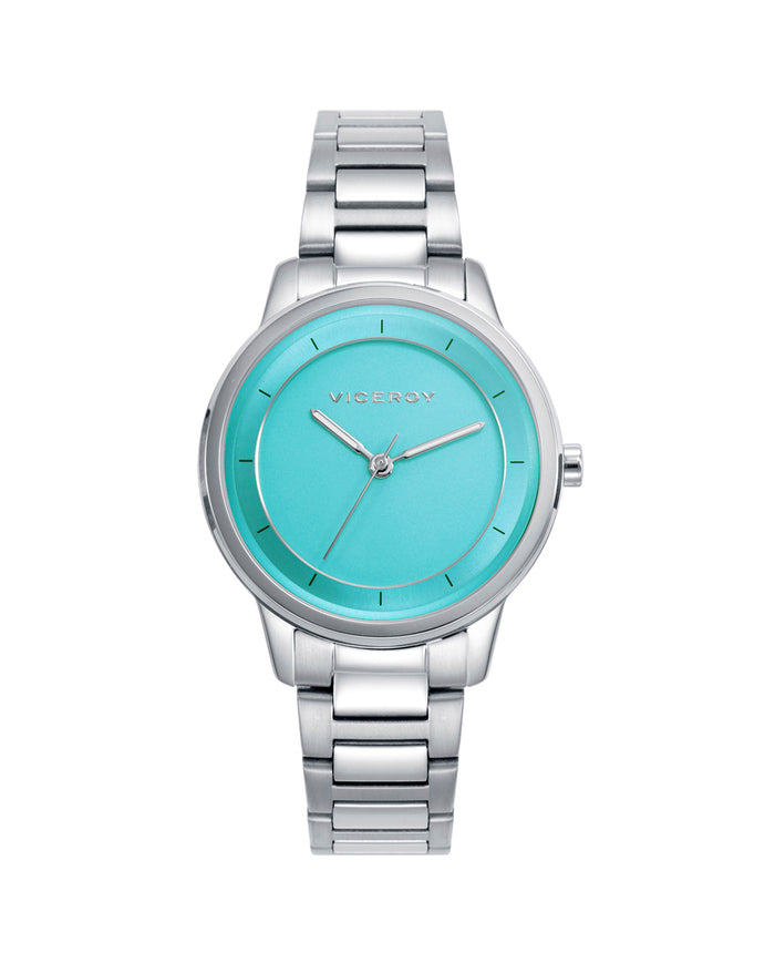 viceroy Reloj para mujer en acero con esfera turquesa