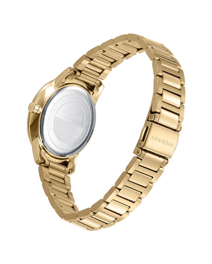 Viceroy Reloj Para Mujer En Acero Dorado Con Esfera Gris