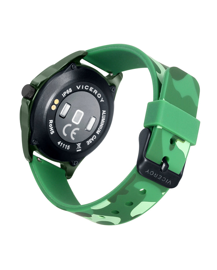 Viceroy Smartwatch Infantil Smartpro Con Correa De Silicona Negra Y Correa Adicional Con Estampado De Camuflaje Verde